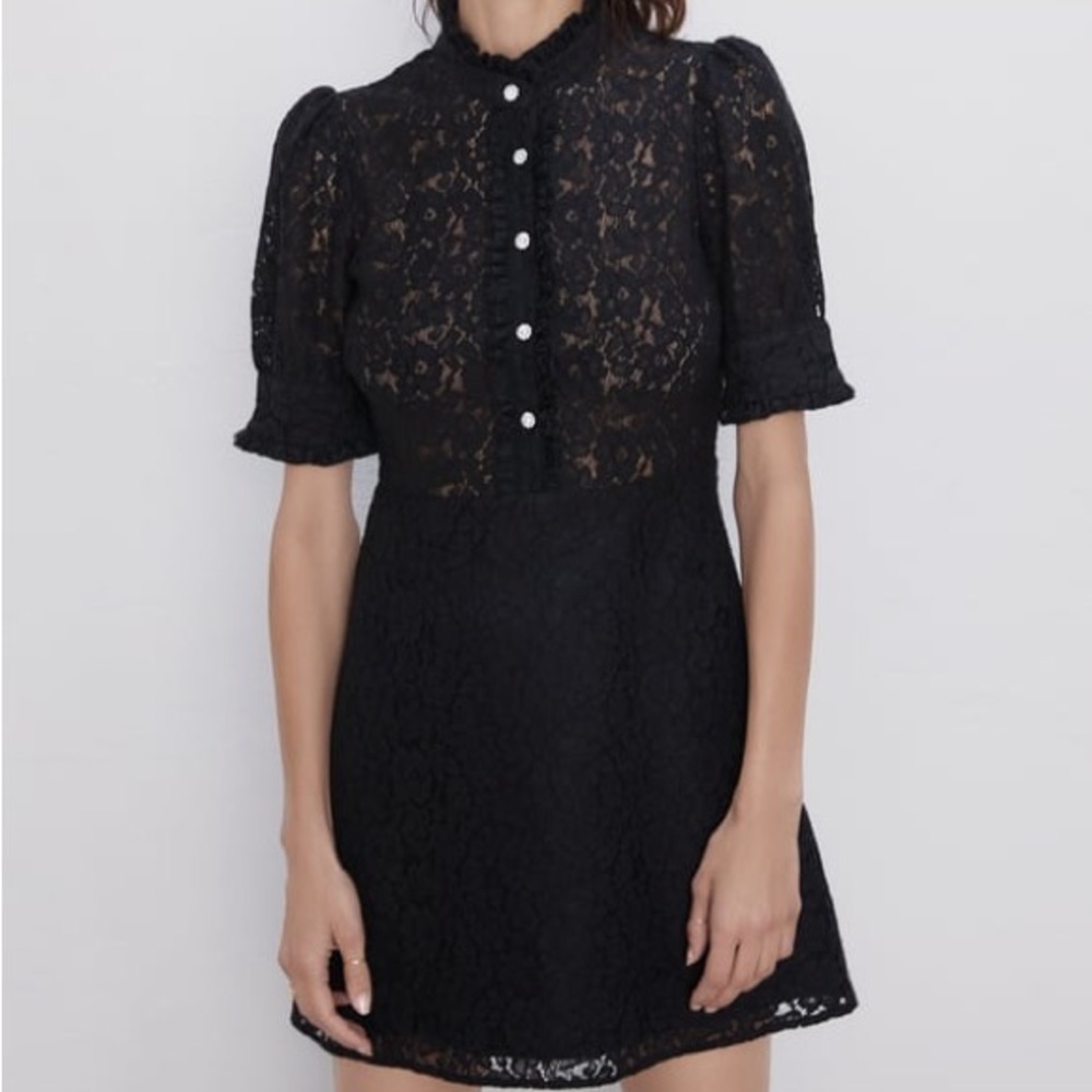 Zara Black Lace Dress